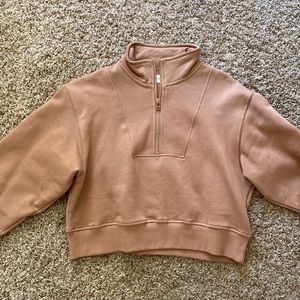 PARAGON Cropped Quarter Zip Pullover